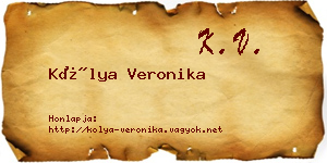 Kólya Veronika névjegykártya